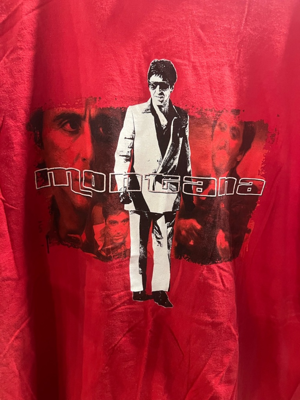 Scarface-Inspired Graphic Tee in Red